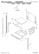 OVEN PARTS Diagram and Parts List for KBMC147HSS2  KitchenAid Microwave Oven Combo