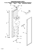 FREEZER DOOR PARTS Diagram and Parts List for KSRS25ILBT02  KitchenAid Refrigerator