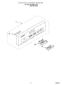 CONTROL PANEL Diagram and Parts List for KUDI25CHBS0  KitchenAid Dishwasher