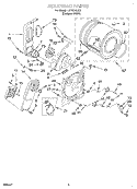 SECTION Diagram and Parts List for LER2614JQ0  Whirlpool Dryer