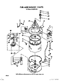 TUB AND BASKET Diagram and Parts List for LA5580XKW1  Whirlpool Washer