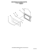 MICROWAVE DOOR PARTS Diagram and Parts List for KEHU309SSS06  KitchenAid Microwave Oven Combo