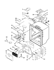 Refrigerator Liner Parts Diagram and Parts List for WRV996FDEH01  Whirlpool Refrigerator