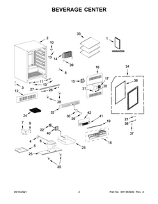 Beverage Center Diagram and Parts List for GABC05FDKG00  Whirlpool Wine and Beverage Cooler