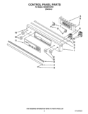 CONTROL PANEL PARTS Diagram and Parts List for KESS907XSP01  KitchenAid Range