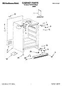 CABINET PARTS Diagram and Parts List for KUWO244PBL00  KitchenAid Wine and Beverage Cooler