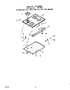 Main Top Diagram and Parts List for 1445*1A  Roper Range