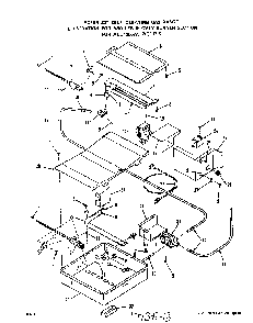 Broiler And Oven Burner Diagram and Parts List for 1355*3A  Roper Range