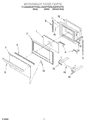 MICROWAVE DOOR Diagram and Parts List for KEMS378GBL2  KitchenAid Microwave Oven Combo