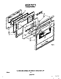 DOOR Diagram and Parts List for RB265PXK1  Whirlpool Wall Oven