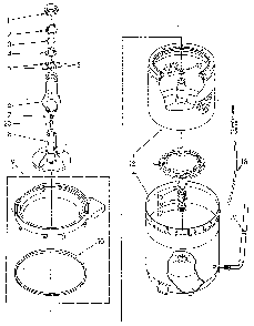 Agitator, Basket And Tub Diagram and Parts List for LA5580XSN3  Whirlpool Washer