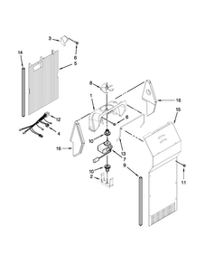 Air Flow Parts Diagram and Parts List for WRS3L5FNDM00  Whirlpool Refrigerator