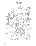 OVEN Diagram and Parts List for B9758B3  Roper Wall Oven