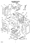 Part Location Diagram of WP4449743 Whirlpool Range Ground Screw