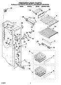 FREEZER LINER PARTS Diagram and Parts List for GC5SHEXNB02  Whirlpool Refrigerator