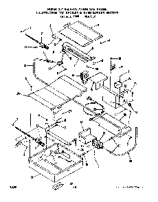 Broiler And Oven Burner Diagram and Parts List for 1395*1A  Roper Range