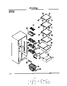 Shelving Diagram and Parts List for 8624*1A  Roper Refrigerator