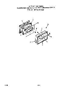 Oven Door Diagram and Parts List for 1335*3A  Roper Range