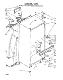 CABINET Diagram and Parts List for ET14JKXMWL2  Whirlpool Refrigerator