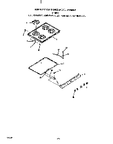 Main Top Diagram and Parts List for F4397*0  Roper Range