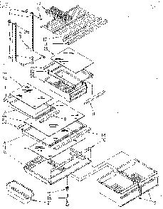 Shelf Diagram and Parts List for ET18GKXSF02  Whirlpool Refrigerator
