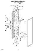 FREEZER DOOR PARTS Diagram and Parts List for RS25AGXNQ00  Roper Refrigerator