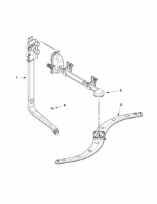 Upper Wash And Rinse Parts Diagram and Parts List for 66517159K210  Kenmore Dishwasher