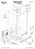 CABINET PARTS Diagram and Parts List for 6GD5SHGXSS04  Whirlpool Refrigerator