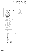 JAR ASSEMBLY PARTS Diagram and Parts List for 4KPCB148PPM1  KitchenAid Blender