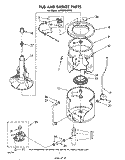 TUB AND BASKET Diagram and Parts List for LA5530XMW0  Whirlpool Washer