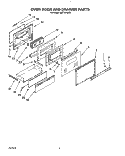 OVEN DOOR AND DRAWER Diagram and Parts List for SS373PEXT0  Whirlpool Range