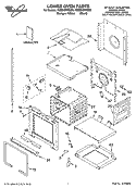 LOWER OVEN PARTS Diagram and Parts List for YGBD307PDQ6  Whirlpool Wall Oven