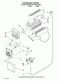ICEMAKER PARTS Diagram and Parts List for ED5KVEXVQ04  Whirlpool Refrigerator