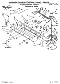 WASHER/DRYER CONTROL PANEL PARTS Diagram and Parts List for LTE6234DQ5  Whirlpool Washer Dryer Combo
