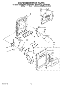 DISPENSER FRONT PARTS Diagram and Parts List for ED2VHEXTB01  Whirlpool Refrigerator