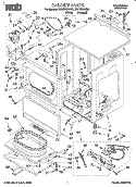 Part Location Diagram of 3393406 Whirlpool Relief, Strain Block