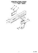 CONTROL PANEL PARTS Diagram and Parts List for KUDC03ITBS2  KitchenAid Dishwasher