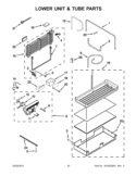 LOWER UNIT & TUBE PARTS Diagram and Parts List for KBFC42FTS07  KitchenAid Refrigerator