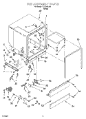 TUB ASSEMBLY Diagram and Parts List for TUD6000JQ0  Estate Dishwasher