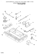 BURNER BOX, GAS VALVES AND SWITCHES Diagram and Parts List for SC8836EBB2  Whirlpool Cooktop