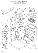 TOP AND CONSOLE, LIT/OPTIONAL Diagram and Parts List for LGL8858DQ0  Whirlpool Dryer