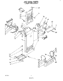 AIR FLOW Diagram and Parts List for EHD253SMWR0  Whirlpool Refrigerator