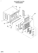 CABINET Diagram and Parts List for ACH082XD0  Whirlpool Air Conditioner