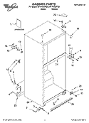 CABINET PARTS Diagram and Parts List for ET1PHKXPQ06  Whirlpool Refrigerator