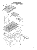 SHELF Diagram and Parts List for RT18DKXKQ00  Roper Refrigerator