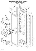 REFRIGERATOR DOOR PARTS Diagram and Parts List for KSSO48QMW00  KitchenAid Refrigerator