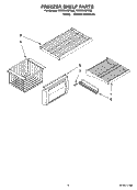 FREEZER SHELF PARTS Diagram and Parts List for KSSO36QTX02  KitchenAid Refrigerator