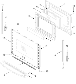 Part Location Diagram of W11743059 Whirlpool Glass-Door