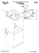 TOP AND CABINET, LIT/OPTIONAL Diagram and Parts List for 6LSC9255AQ2  Whirlpool Washer