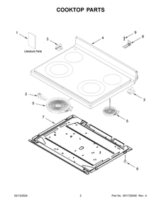Part Location Diagram of W11461147 Whirlpool Quick Start Guide
